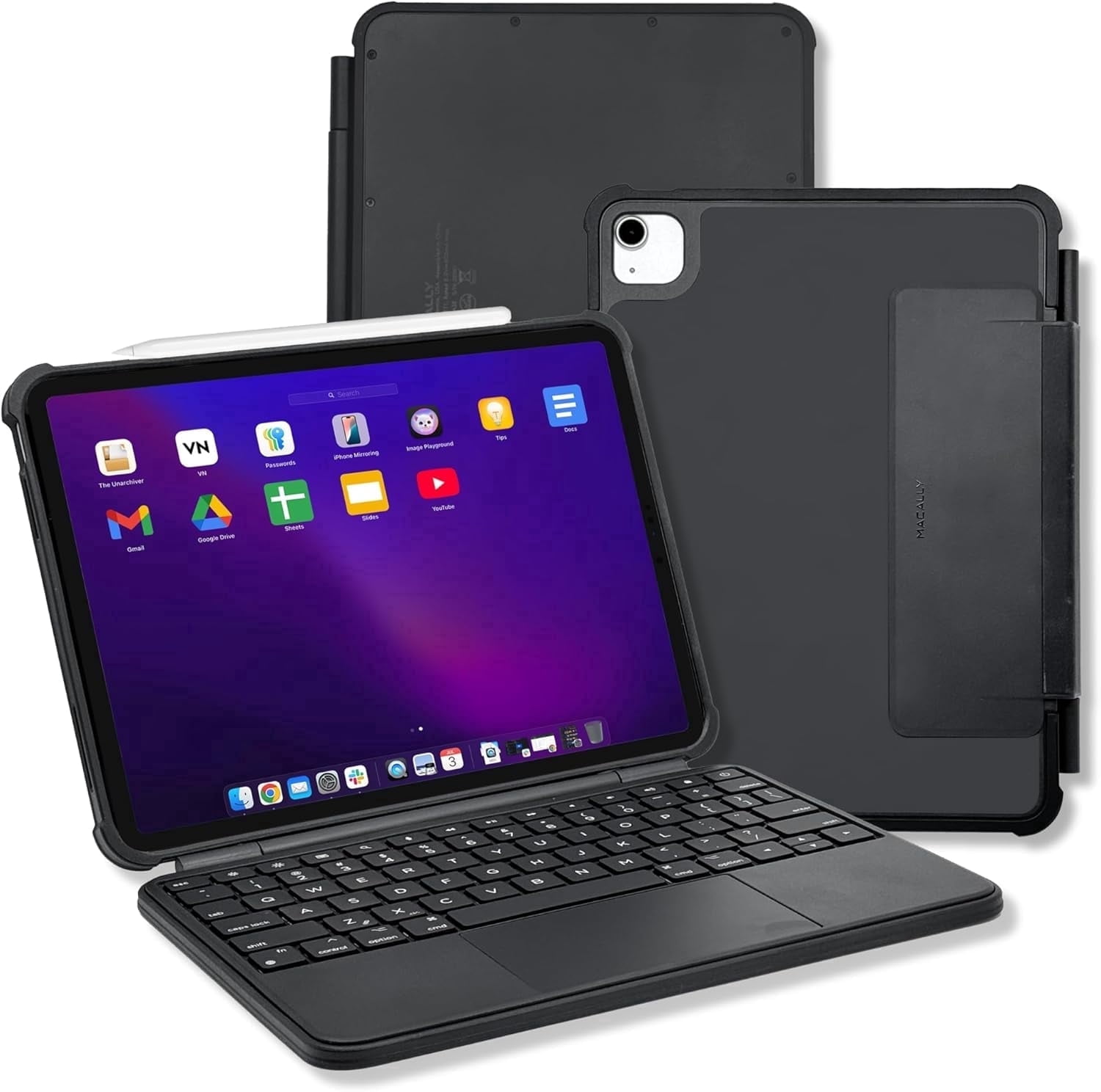 SOPPY Bluetooth Keyboard Case with Mouse for iPad 11th Gen. (A16) 11-inch 2025, 10th Generation 10.9 inch 2022, Detachable Protective Cover, with Built-in Pen Holder, USB-C Rechargeable, Blue