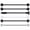 Black, variant on 6PCS 14G 316L Surgical Steel Industrial Barbell Set Earrings Piercing Cartilage-Silver