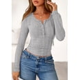 thumbnail image 2 of Camisa PRETTYGARDEN 2025 Ajustada de Canalé Henley - XXL, 2 of 8