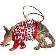 The Bridge Collection 3.5" Christmas Sweater Armadillo Ornament - Animal Ornament - Desert Ornament - Southwest Ornament