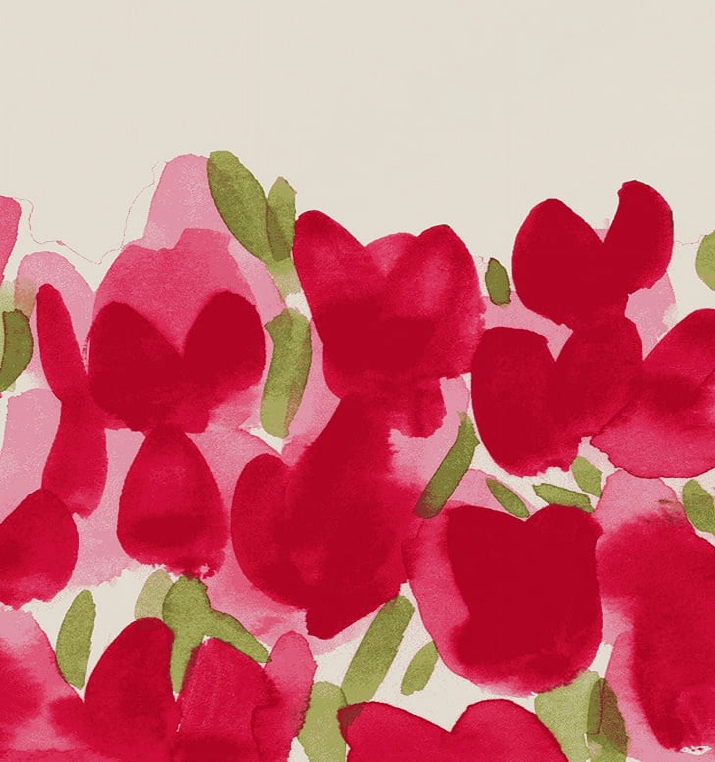 Simply Daisy's Tulip Blossom Arrangement 18x14 inch Pink Floral Print Placemat (Set of Four)