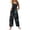 Black, variant on Halloween Jumpsuits for Women Oversized Sleeveless Overall Wide Leg Womens Jumpsuits Vintage Bib Overalls Gothic Skull Floral Print Straps Rompers Fall Outfits Black 2XL