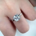 thumbnail image 3 of Cushion Cut Moissanite Ring 3 Ct Engagement Ring Solitaire White Gold Ring Special Christmas Gift, 3 of 5