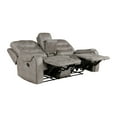 thumbnail image 2 of Lexicon Oberon Microfiber Double Reclining Love Seat in Grayish brown, 2 of 5