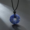 thumbnail image 4 of Handmade Braided Necklace with Natural Stone Peace Buckle - Adjustable and Stylish, 4 of 5