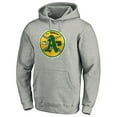thumbnail image 2 of Men's Heather Gray Athletics Cooperstown Collection Huntington Logo Fitted Pullover Hoodie, 2 of 3