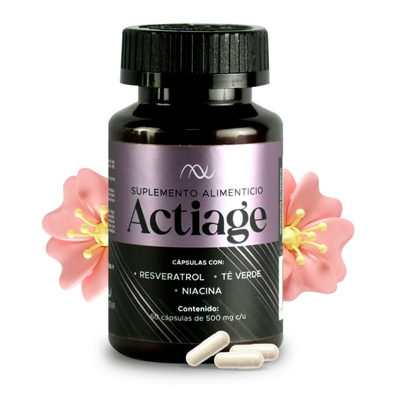 Capsulas de Resveratrol Té Verde Niacina Kaizen Life Actiage