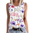 thumbnail image 2 of ITSAME Womens Tank Tops, Sleeveless Plus Size Floral Summer Loose Casual Tees Multicolor 3XL, 2 of 5