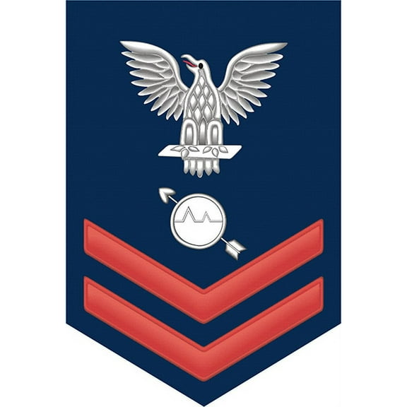 3.8 Inch Navy Red E-5 Operations Specialist OS Decal Sticker