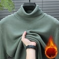 thumbnail image 3 of LOVZFMLL Sweaters for Men, Solid Color Acrylic Turtleneck Ribbed Pullover, Classic Casual Layering Shirt, Warm Winter Tops Slim, Fall Clothes, 3 of 8
