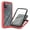 Red, variant on iPhone 11 Case with Built-in Screen Protector, Hybrid Rugged Full Body Protection Shockproof Anti-Scratch Transparent Clear PC Back Cover, Blue