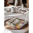 thumbnail image 6 of Fall Leaves Cloth Napkins Set of 8 Reusable Dinner Napkins, Thanksgiving Pumpkins Country Wildflowers Rustic Cocktail Napkin Washable Table Napkins for Wedding/Holiday Party/Baby Shower 20"x20", 6 of 7