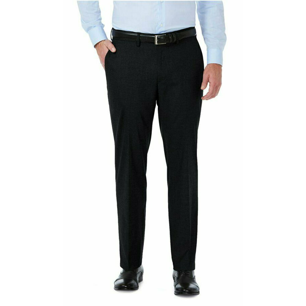 Haggar - Haggar Mens Premium Stretch Dress Pants Black 36W/30L ...