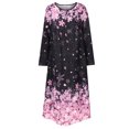 thumbnail image 5 of DYMADE Women Plus Size Printed Long Sleeve Loose Dress, 5 of 6