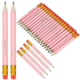  Bercoor 100 Pack Half Pencils with Eraser, Pre-Sharpened Golf  pencils 4 Inch Mini Pencils 2 HB Hexagon Small Pencils Short Pencils for  Wedding, Baby Shower, Golf, School, Office (Pink) : Office Products