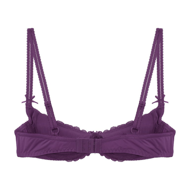 Shyle Dark Purple Floral Lace Push up Bra - Buy Online Bras in