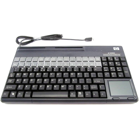 New Genuine HP POS USB Keyboard with Magnetic Stripe Reader FK218AA FK218AT