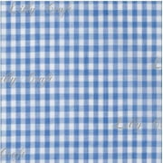Gingham Checkered Poly Cotton 1/8 Inch Blue Fabric - Sold By The Yard - 57" / 58"
