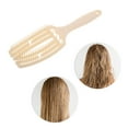 thumbnail image 6 of Unique Bargains 1 Pc Simple Portable Hollow Comb Hair Brush Beige TPR, 6 of 6