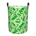thumbnail image 6 of Lsque Green Lizard pattern Laundry Hamper Basket, Tall Woven Rope Hamper Basket for Clothes, Lightweight Storage Basket, Collapsible Waterproof-Medium, 6 of 8