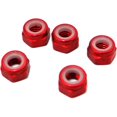 thumbnail image 2 of X Spede LNM502 M5 Aluminum Locknuts with Nylon Inserts (5)(Red), 2 of 3