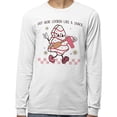 thumbnail image 2 of Lookin' Like a Snack Christmas Long Sleeve Shirt Unisex Medium White, 2 of 5