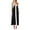 Black, variant on MIXUE Summer Dresses for Women Color Block V Neck Spaghetti Strap Sleeveless Elegant Party Maxi Dress Daily-Wear,White,XL