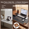 thumbnail image 5 of Promattoo 31.5" x 15.7" Waterproof Non-Slip PU Leather Desk Pad Protector with Storage Tray & Premium Gift Box, Desk Mat Blotter Writing Pad for Office, Home & Gaming,Classic Black, 5 of 10