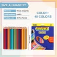 thumbnail image 2 of Uxcell 48 Colors Coloring Pencils Set, Soft Core Colored Pencils Hexagonal Shape Coloring Drawing Pencil, 2 of 5