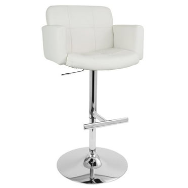 LumiSource White Stout Barstool