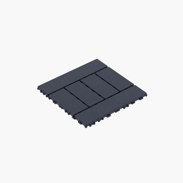 44-Piece 11.8"x11.8" DIY-Friendly Interlocking Wood-Plastic Composite Deck Tiles - Easy-Clean Patio Flooring for Indoor & Outdoor Use