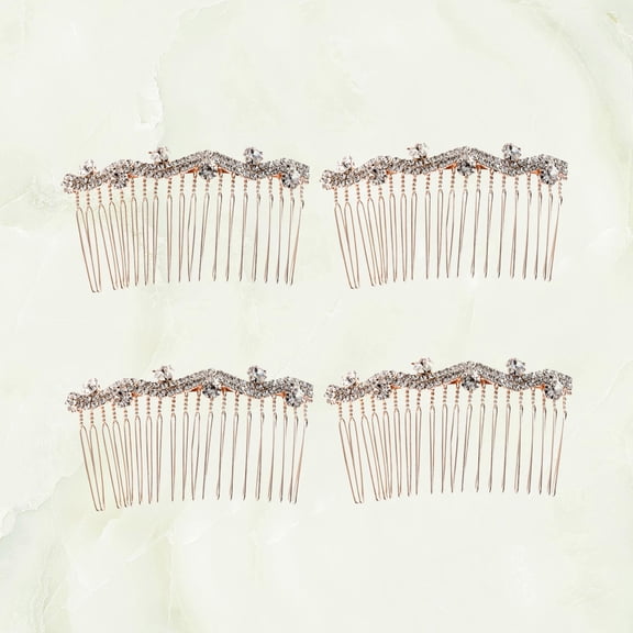 Milisten Decorative Hair Combs Sunflower Shape Assorted Color 4Pcs