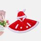 thumbnail image 1 of Capa de mantón de Navidad , con bolas de felpa con cordones Mantón con capucha de invierno Túnica de capa de Papá Noel para accesorios de Yinane Capa de niña, 1 of 8