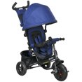 thumbnail image 1 of Qaba 6 in 1 Tricycle for Toddler 1-5 Years with Parent-Push Handle, Dark Blue, 1 of 10