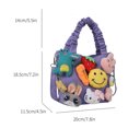 thumbnail image 2 of Bolso de hombro de lona para niñas bolsos cruzados informales de dibujos animados para mujeres regalos para niños, 2 of 9