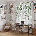 thumbnail image 5 of Sage Green Eucalyptus Kitchen Curtain for Berdoom Living Room Cafe 72 Inch Length, Watercolor Spring Weeping Botanical Tiers Curtains Light Filtering Drapes Window Treatment 2 Panels 52"Wx72"L, 5 of 8