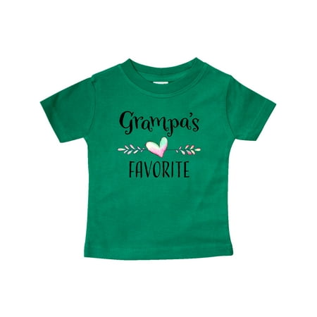 

Inktastic Grampas Favorite- Heart Grandchild Gift Baby Boy or Baby Girl T-Shirt