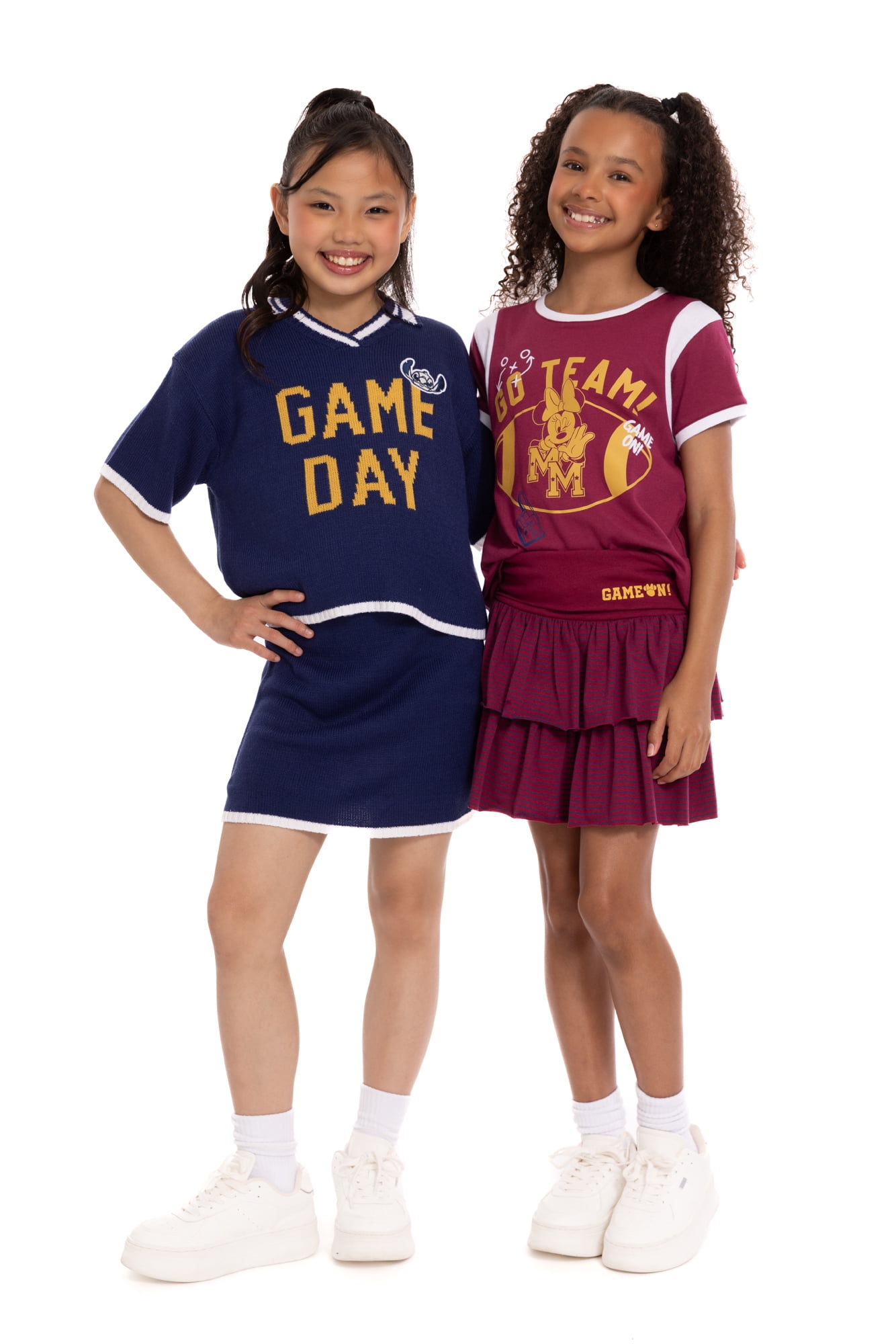 Stitch Girls Game Day Short Sleeve Sweater, Sizes 4-16