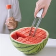 thumbnail image 5 of Choxila Watermelon Cutter Slicer,Stainless Steel Watermelon Cube Cutter Quickly Safe Watermelon Knife,Fun Fruit Knives Salad Melon Cutter for Kitchen Gadget, 5 of 7