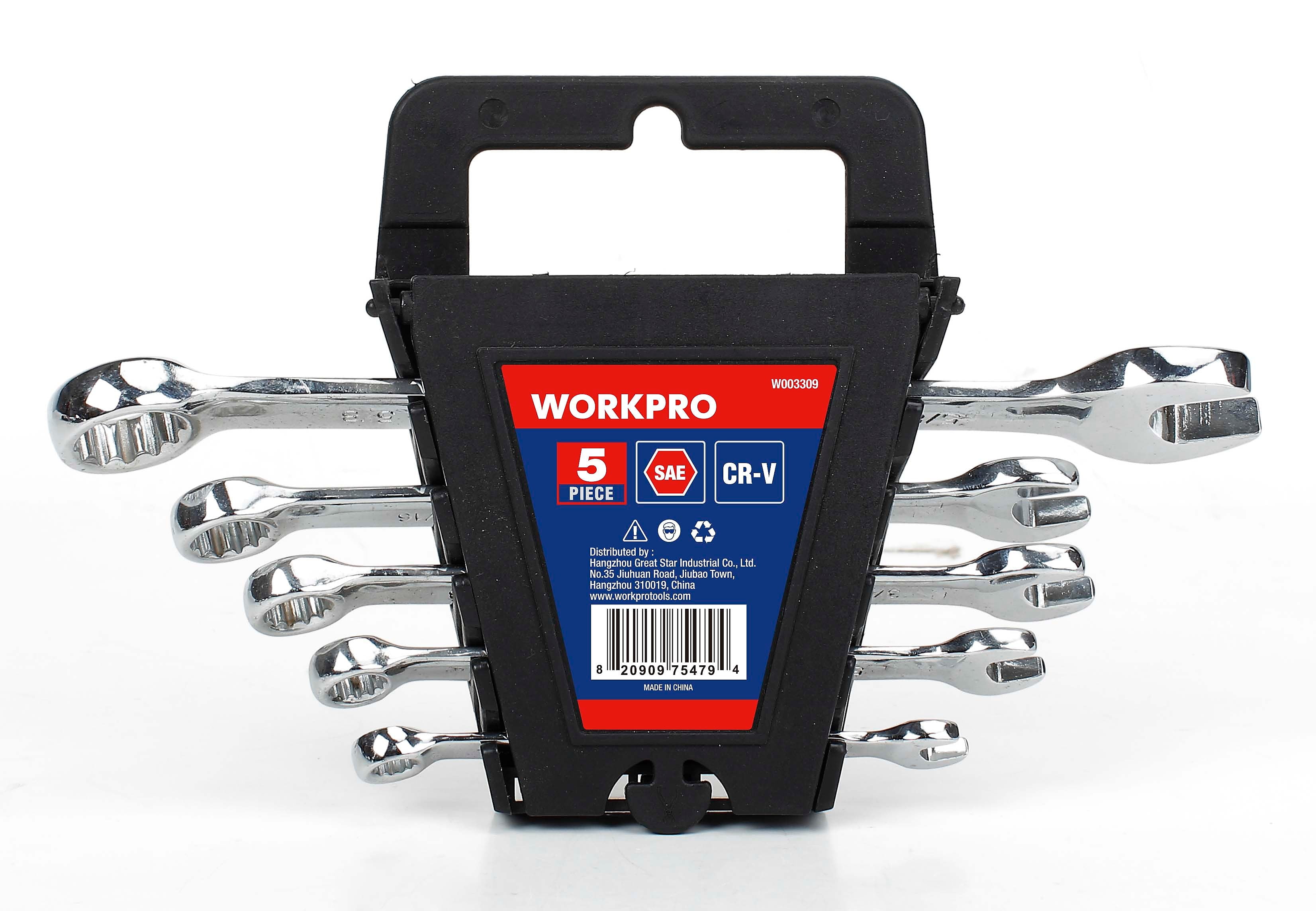 Workpro Combination Wrench Set, 5 Piece W003309WE