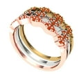 thumbnail image 2 of 0.3 ct Brilliant Round Cut Simulated Red Diamond 18K White/Rose/Yellow Gold Stackable Band SZ 7.75, 2 of 6