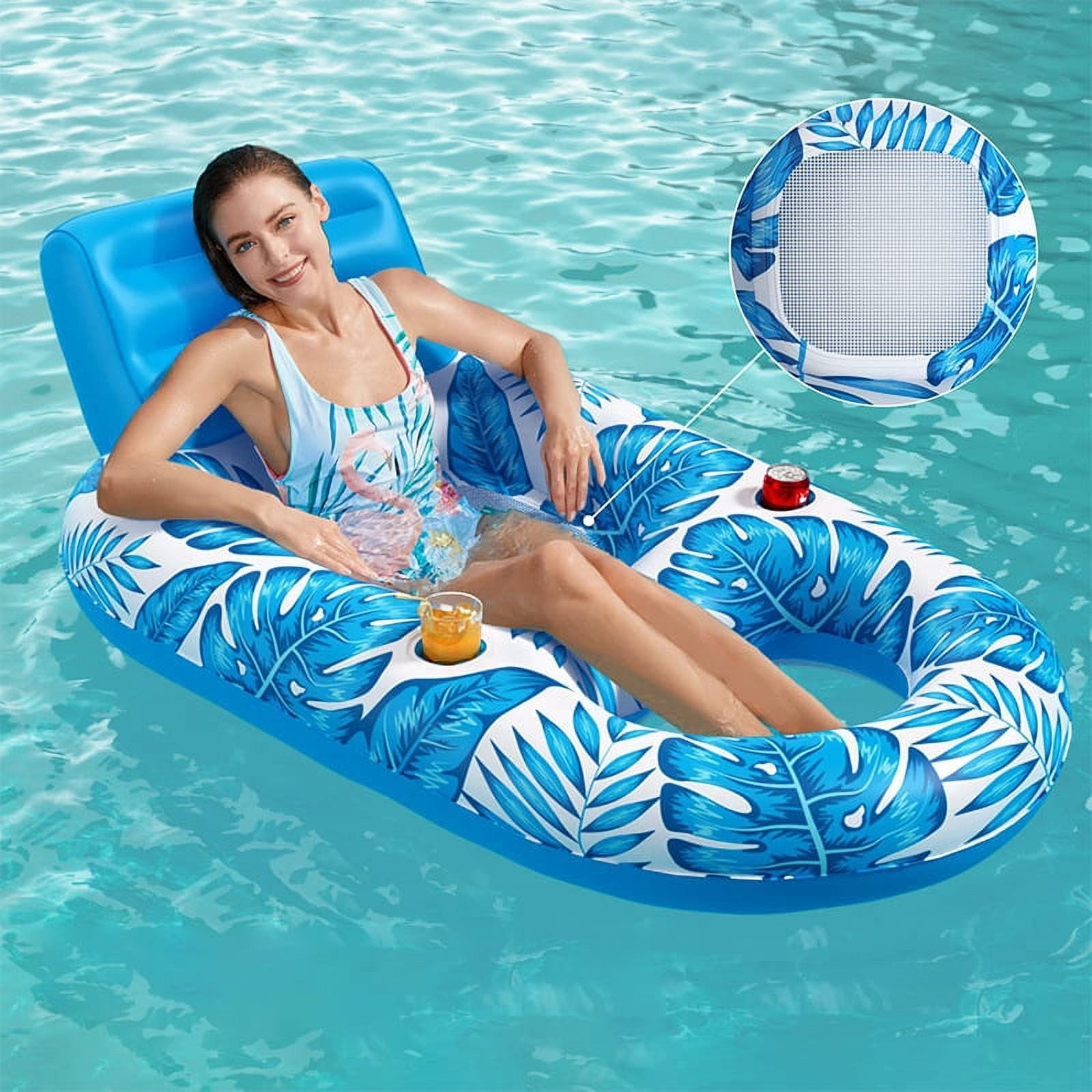 Large Pool Floats Lounger Adults Pack 55'' x 36'' Oversized