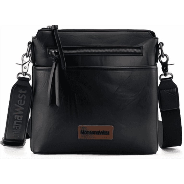 Montana West Crossbody Bag, Black Multi-Pocket Shoulder Purse photo 1