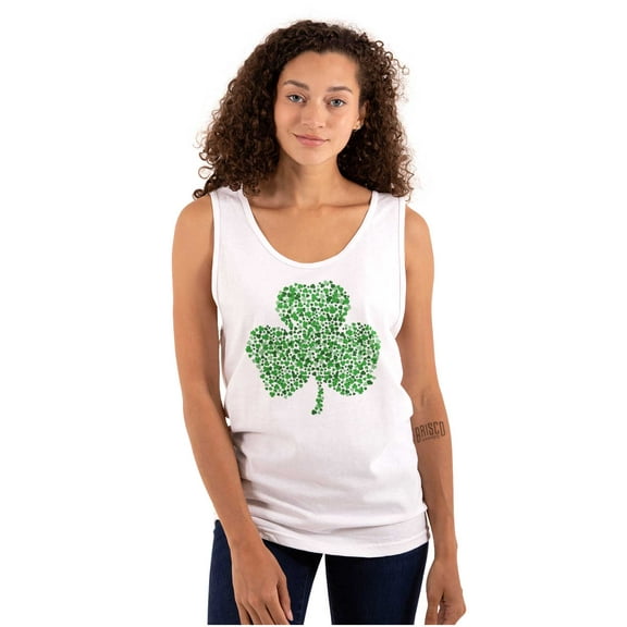 St Patricks Day Lucky Irish Shamrock Tank Top T Shirts Men Women Brisco Brands S