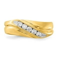 thumbnail image 4 of Solid 14k Yellow Gold Diamond Men's Ring Band Size 10.5 (.325 cttw.), 4 of 6