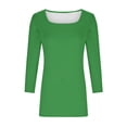 thumbnail image 7 of Kezqiaxn 3/4 Length Sleeve Womens Tops Summer Square Neckline Work Shirts Blouses for Women Dressy Casual Plus Size Fashion, 7 of 7