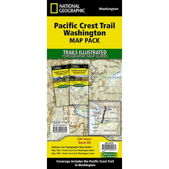 National Geographic Trails Illustrated M Pacific Crest Trail: Washington [Map Pack Bundle], (Paperback)