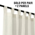 thumbnail image 4 of Linen Curtains Natural Blended Curtain Panels for Living-Room Window Privacy Translucent Linen Textured Drapes for Bedroom Ivory white 52" W  x 72" L, 4 of 9