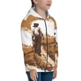 thumbnail image 5 of Picia Western Cowboy Countryside for Boys Fashion Full-zip Hoodies & Sweatshirts with Kangaroo Pocket,Zip-up Hooded Sweatshirt for Kid, Moisture Wicking & Breathable-Medium, 5 of 6