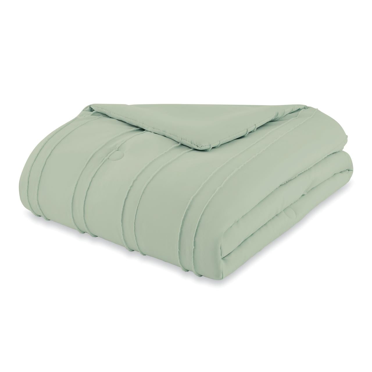 Mainstays All in One Reversible Comforter and Sheet Set- 11 Piece, Queen, Soft Sea